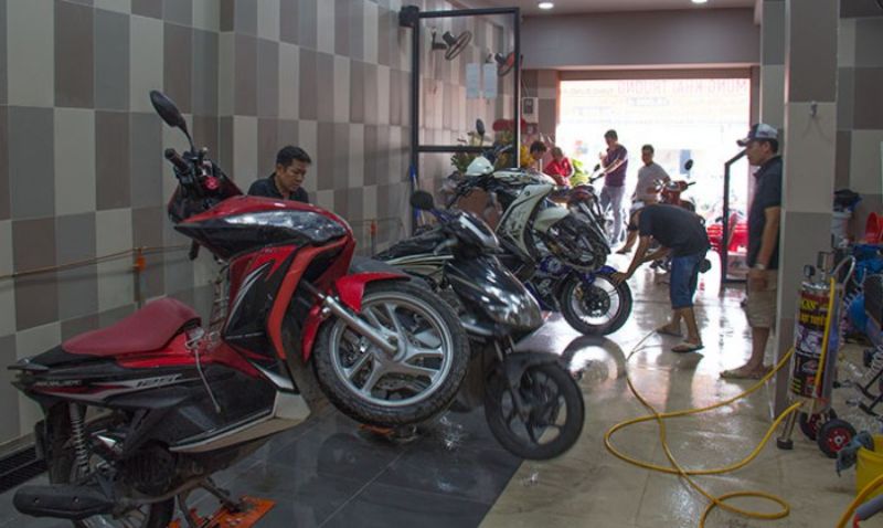 chi phí mở tiệm rửa xe máy